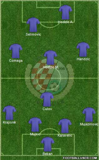 HNK Orasje 4-4-2 football formation