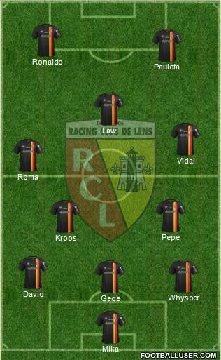Racing Club de Lens 3-5-2 football formation