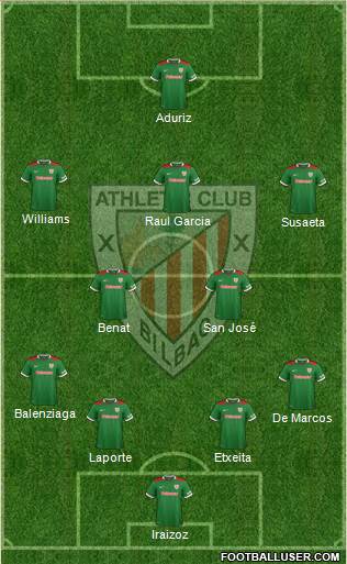 Athletic Club 4-2-3-1 football formation