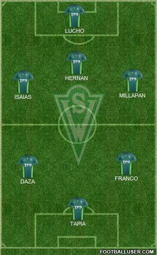 CD Santiago Wanderers S.A.D.P. 4-1-2-3 football formation