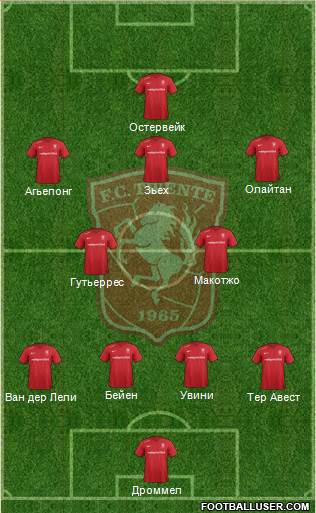 FC Twente 4-4-2 football formation