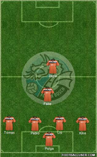 FC Den Bosch 4-3-2-1 football formation