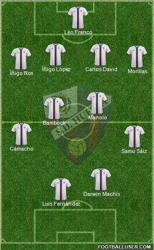 S.D. Huesca 4-5-1 football formation