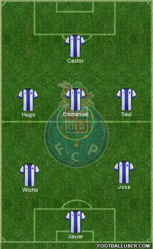 Futebol Clube do Porto - SAD 4-4-1-1 football formation