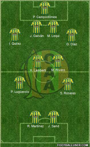 Aldosivi 4-4-2 football formation