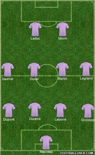 Dream Team 4-4-2 football formation