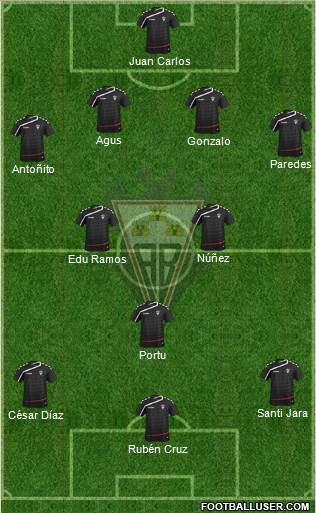 Albacete B., S.A.D. 4-2-3-1 football formation