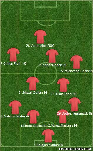 ACS Berceni 4-4-2 football formation
