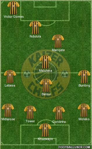Kaizer Chiefs 4-4-1-1 football formation