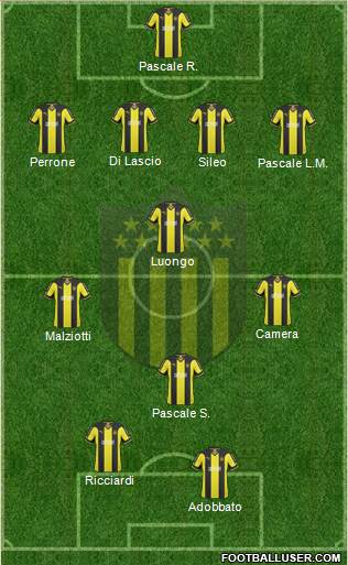 Club Atlético Peñarol 4-3-1-2 football formation