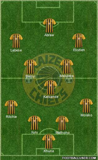 Kaizer Chiefs 4-1-2-3 football formation