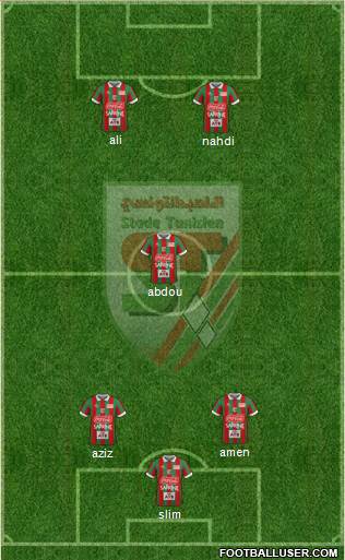 Stade Tunisien 4-1-3-2 football formation
