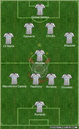 SC Corinthians Paulista 4-1-4-1 football formation