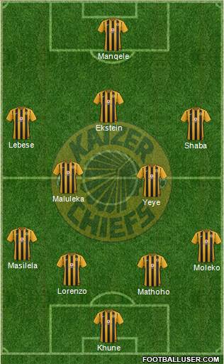 Kaizer Chiefs 4-3-1-2 football formation