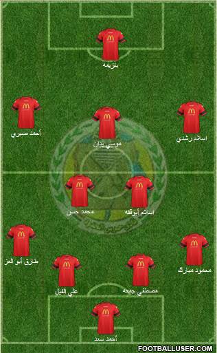 Haras El-Hodoud 4-2-3-1 football formation