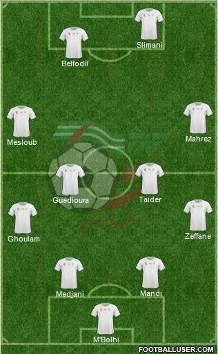 Algeria 4-4-2 football formation
