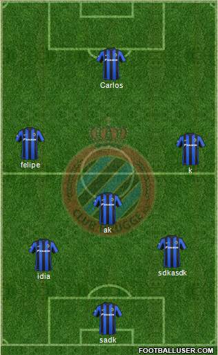 Club Brugge KV 4-4-1-1 football formation