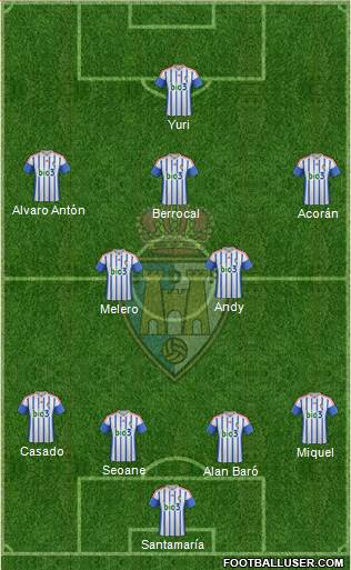 S.D. Ponferradina football formation