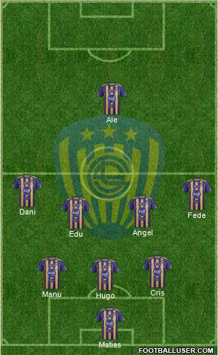C Sportivo Luqueño 5-4-1 football formation