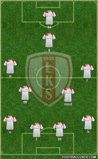 Lodzki Klub Sportowy 4-4-1-1 football formation