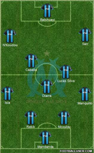 Olympique de Marseille 4-2-3-1 football formation