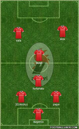 Bari 4-1-3-2 football formation