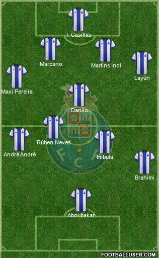 Futebol Clube do Porto - SAD 4-1-4-1 football formation