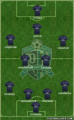 Dinamo Tbilisi 4-4-1-1 football formation