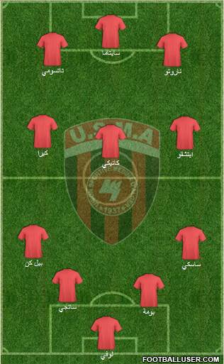 Union Sportive de la Médina d'Alger 4-3-3 football formation