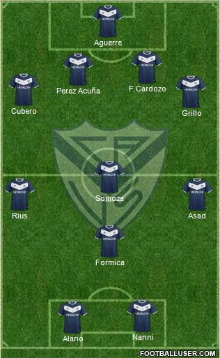 Vélez Sarsfield 5-4-1 football formation