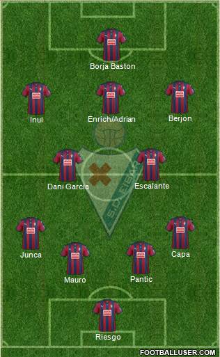 S.D. Eibar S.A.D. 4-1-4-1 football formation