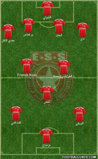 Etoile Sportive du Sahel 4-4-1-1 football formation