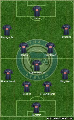 Hertha BSC Berlin 4-1-4-1 football formation