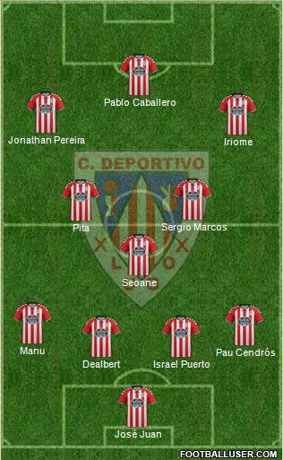 C.D. Lugo 4-3-3 football formation