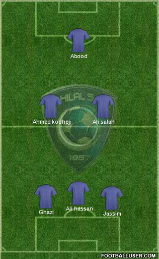 Al-Hilal (KSA) 3-4-3 football formation