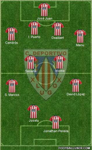 C.D. Lugo 4-4-2 football formation