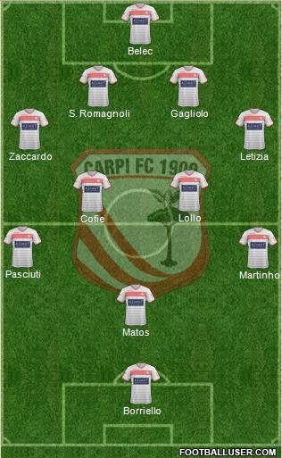 Carpi 4-4-1-1 football formation