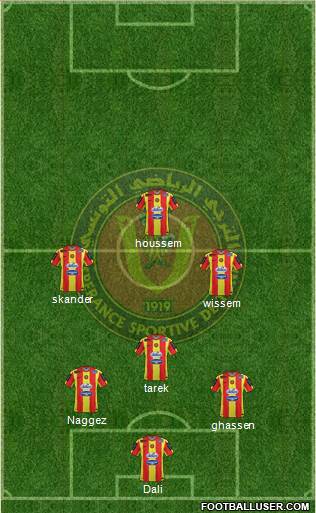 Espérance Sportive de Tunis 4-1-3-2 football formation
