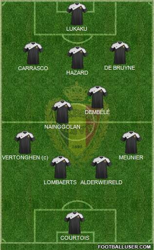 Belgium 4-2-3-1 football formation