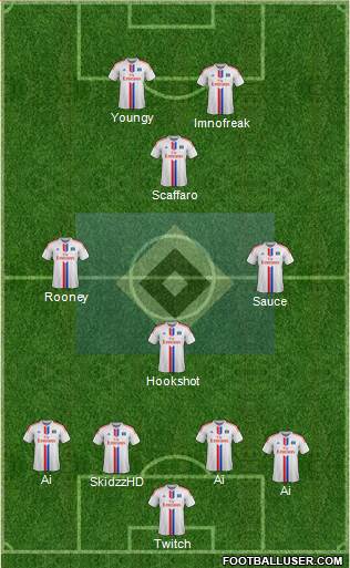 Hamburger SV 4-4-2 football formation