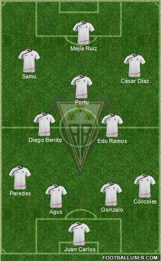 Albacete B., S.A.D. 4-1-4-1 football formation