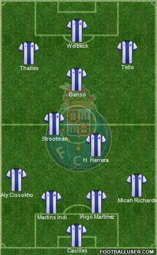 Futebol Clube do Porto - SAD 4-3-3 football formation