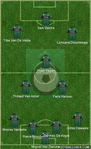 KSV Cercle Brugge 4-3-3 football formation