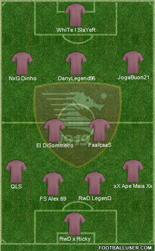 Salernitana 4-2-3-1 football formation