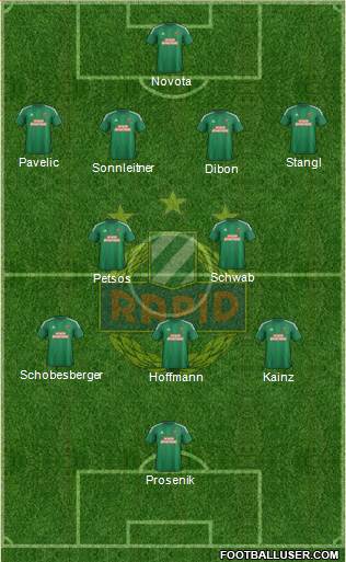 SK Rapid Wien 4-2-3-1 football formation