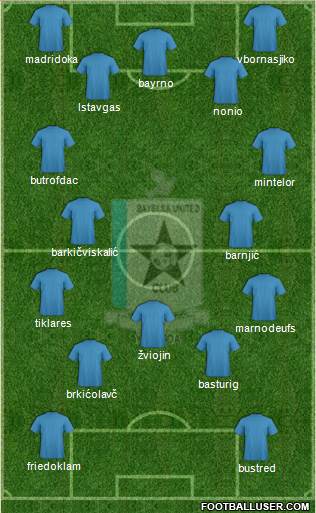 Bayelsa United FC 3-5-1-1 football formation