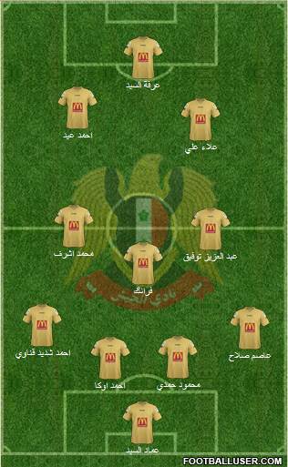 Al-Jaish (EGY) 4-3-2-1 football formation