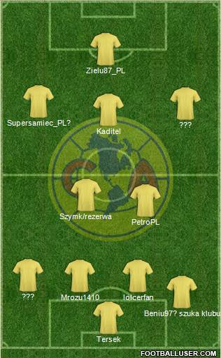 Club América Coapa 4-2-3-1 football formation