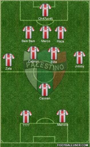 CD Palestino S.A.D.P. 3-5-2 football formation