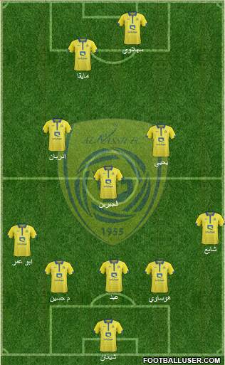 Al-Nassr (KSA) 5-3-2 football formation